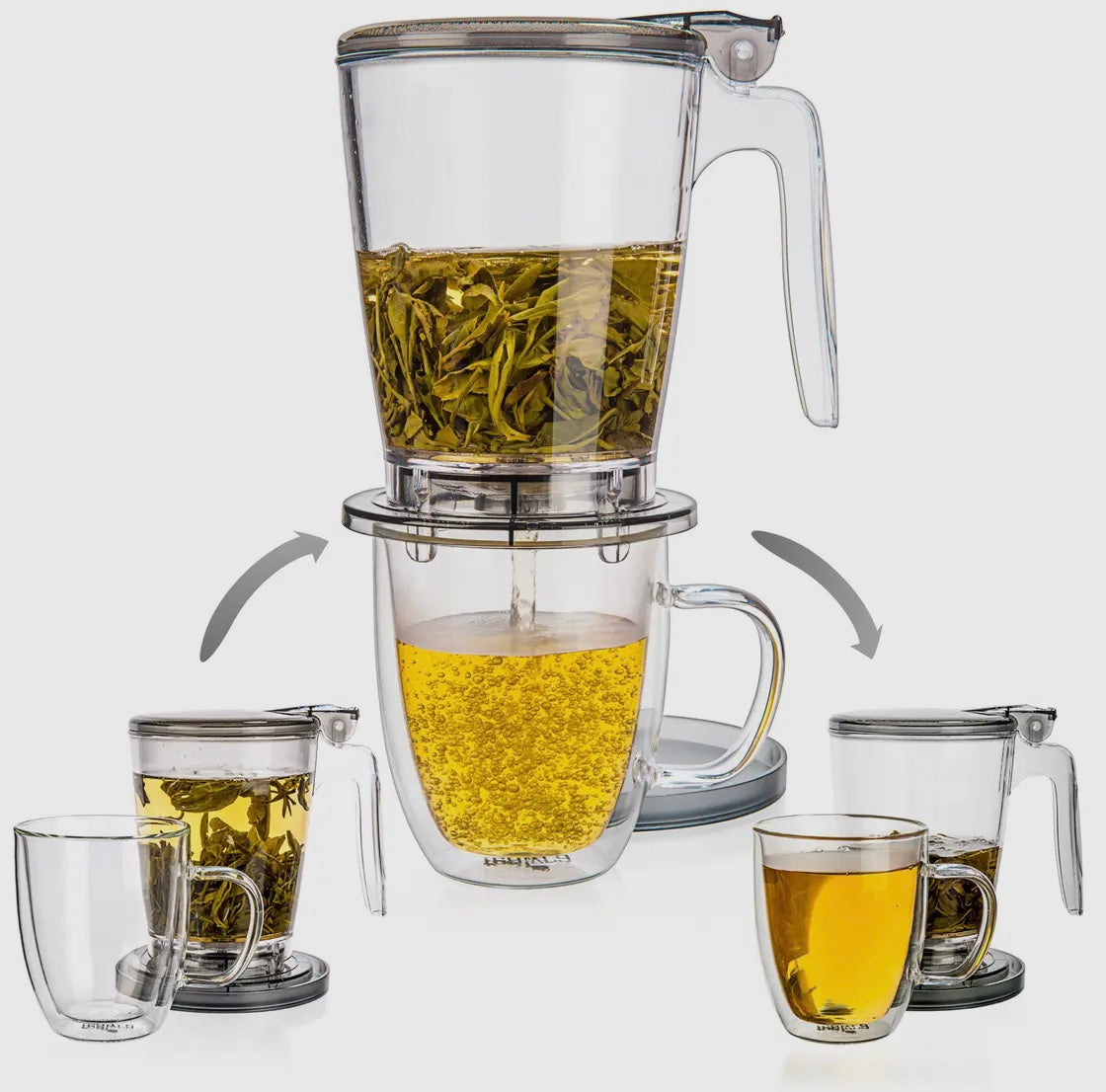 Rapidtea Maker 32 oz - Loose Tea Teapot, Bottom Dispensing