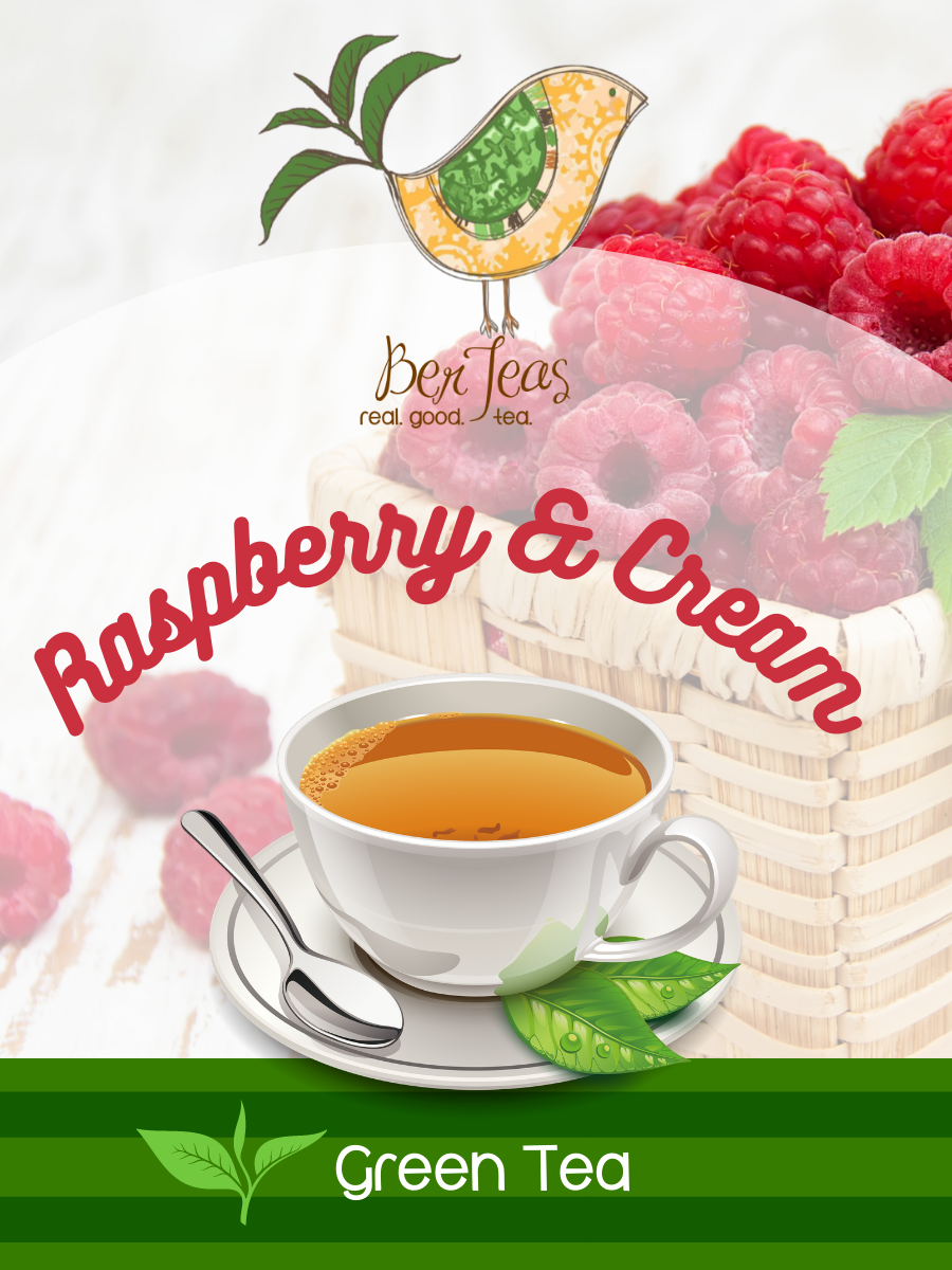 Raspberry & Cream Green Tea