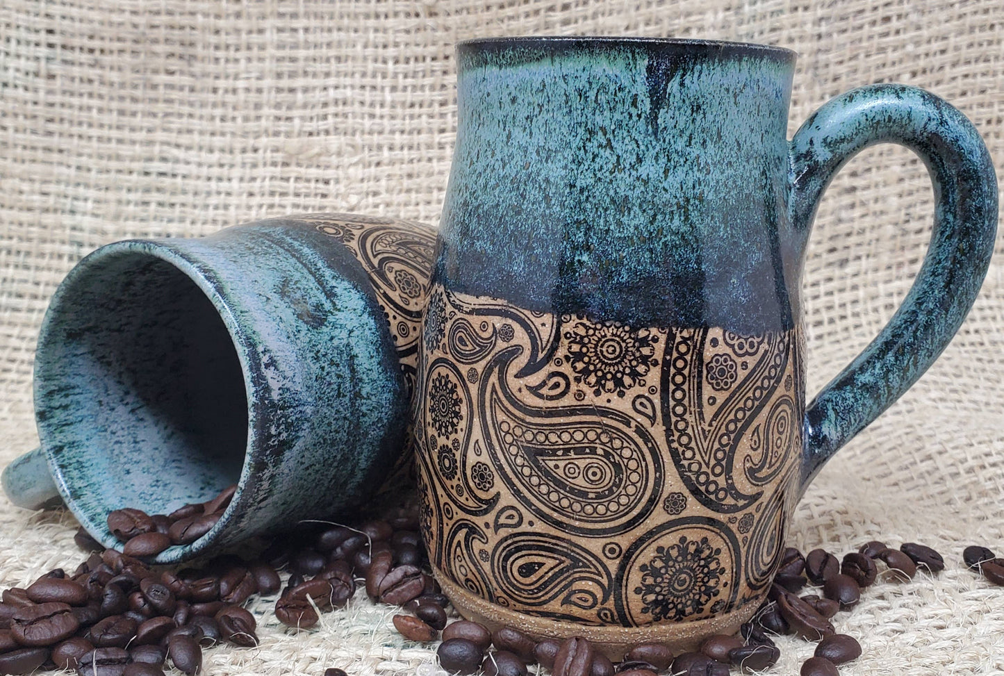 Black Paisley Mug