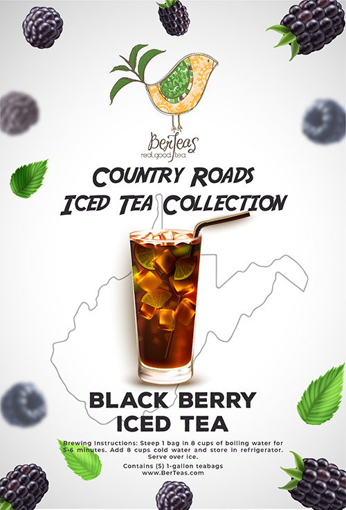Country Road Iced Tea: Blackberry - (10) 1 gallon tea bags