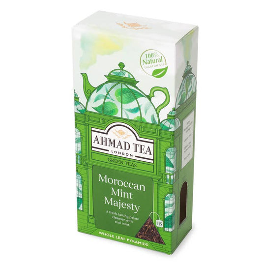 Ahmad Tea Moroccan Mint Majesty  15 Loose Leaf Pyramid Tea Bags