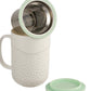 Tea Infuser Mug (coral imprint 15 oz)