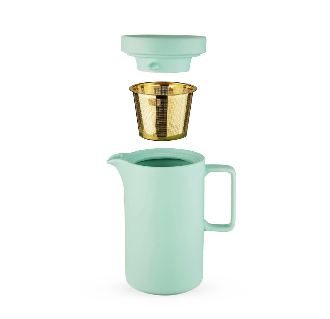 Jona Matte Finish Teapot in Mint