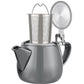 Pluto Grey Porcelain Teapot with Infuser 18.2 oz