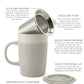 Crackle Glaze Tea Infuser Mug