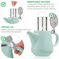 T42 - Tea for Two Porcelain Teapot & 2 Cups Set 27 fl. Oz