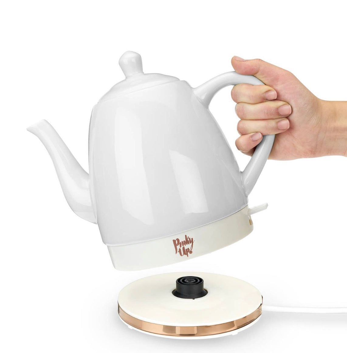 Pinky Up - Noelle Ceramic Electric Tea Kettle Grey