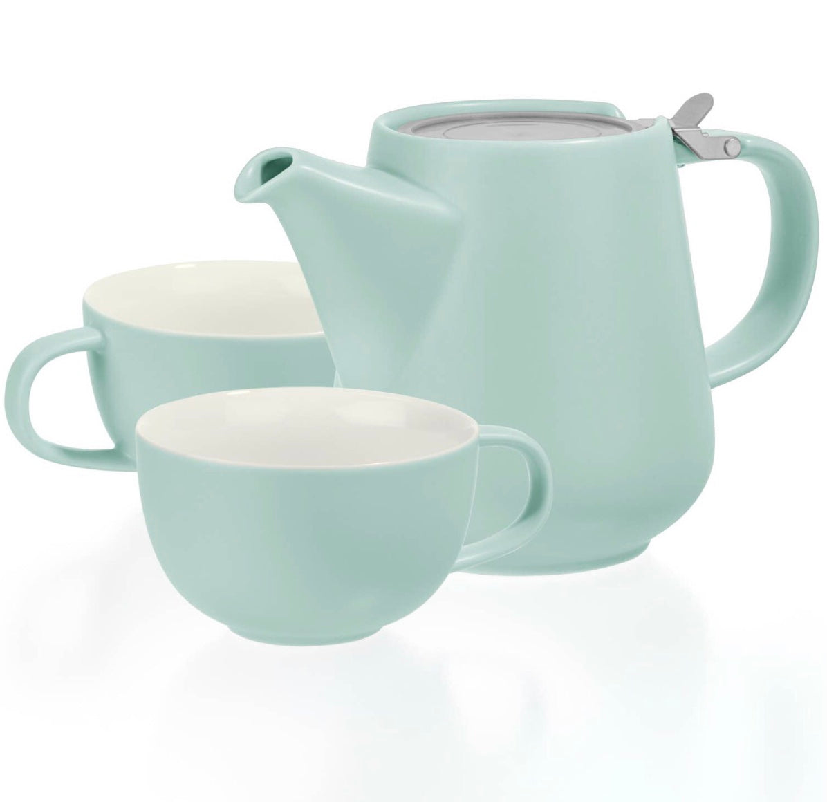 T42 - Tea for Two Porcelain Teapot & 2 Cups Set 27 fl. Oz